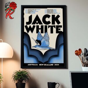 Jack White Poster For Shows In Australia And New Zealand 2024 Tour Schedule Date List Home Decor Poster Canvas