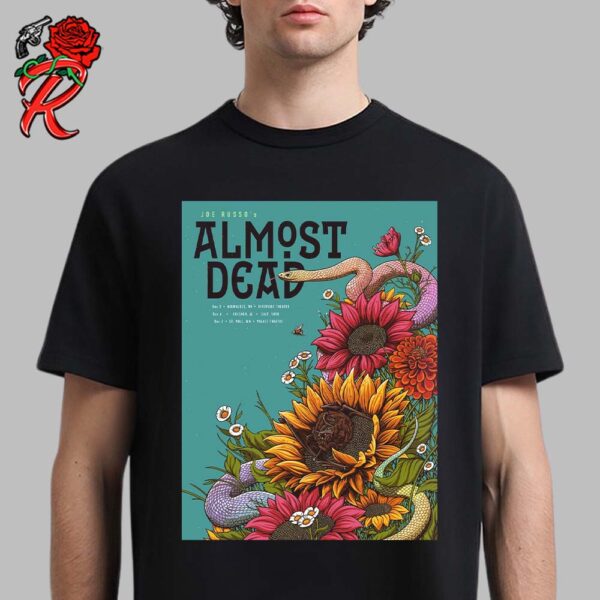 Joe Russo’s Almost Dead Poster For Shows In Milwaukee At Riverside Theater On December 5 2024 In Chicago At Salt Shed On December 6 2024 And In St Paul At Palace Theatre On December 7 2024 Unisex T-Shirt