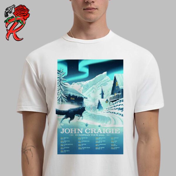 John Craigie European Tour 2025 Schedule Tour Date List Unisex T-Shirt