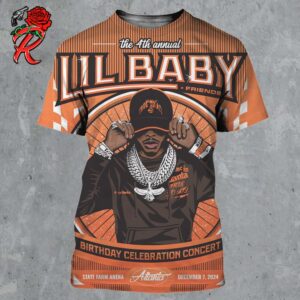 Lil Baby The 4th Annual Birthday Celebration Concert Poster For Atlanta At State Farm Arena On December 7 2024 All Over Print Shirt