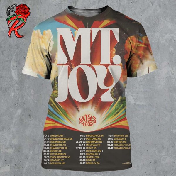 Mt Joy 2025 Tour Schedule Date List All Over Print Shirt