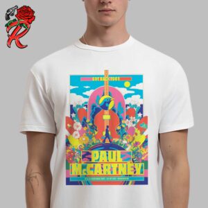 Paul McCartney Got Back Tour Poster For The UK Leg In Manchester At Co Op Live On 14 And 15 December 2024 Unisex T-Shirt