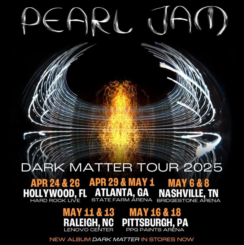 Pear Jam Dark Matter Tour 2025 Schedule Date List