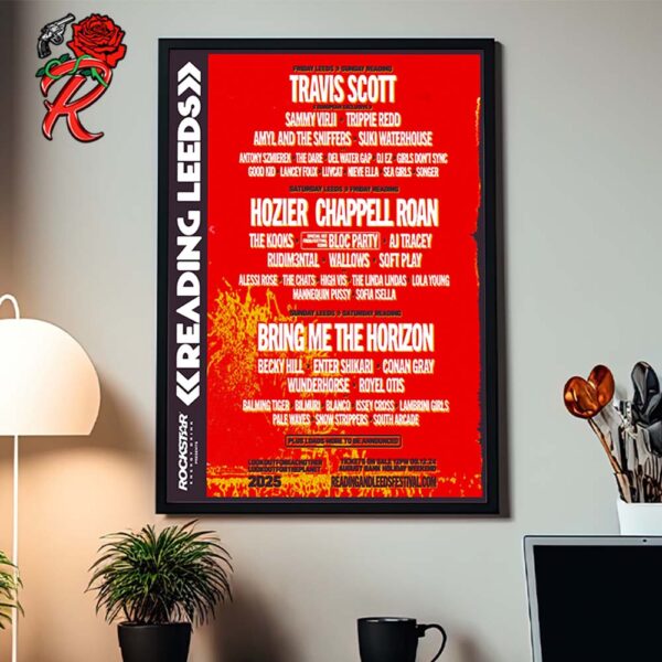 Reading And Leeds Festival Summer 2025 Lineup Home Decor Poster Canvas