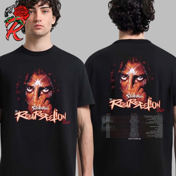 SahBabii The Resurrection Tour 2025 Schedule Tour Dates Two Sides Unisex T-Shirt