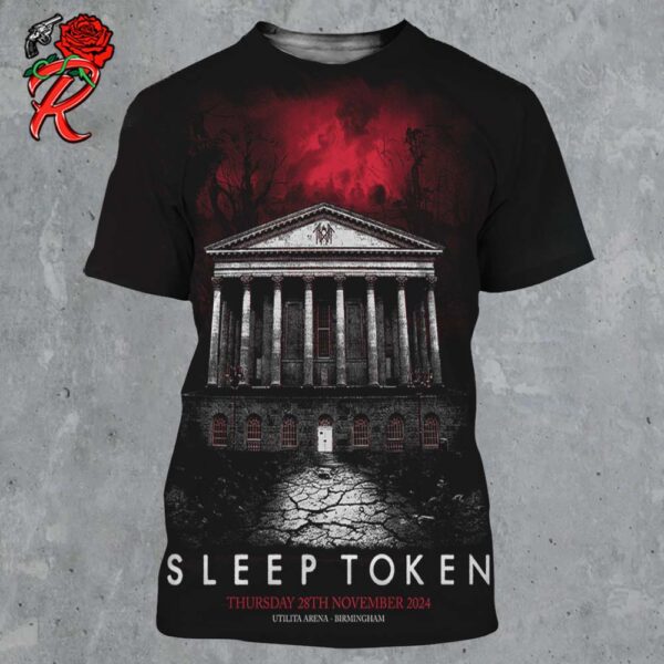 Sleep Token 2024 United Kingdom Tour Exclusive Poster For Birmingham At Utilita Arena On 28 November 2024 All Over Print Shirt