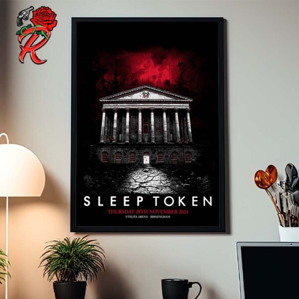 Sleep Token 2024 United Kingdom Tour Exclusive Poster For Birmingham At Utilita Arena On 28 November 2024 Home Decor Poster Canvas