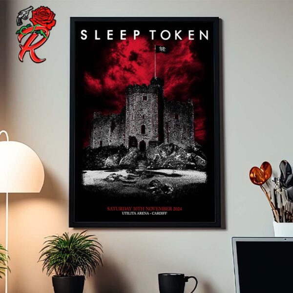 Sleep Token 2024 United Kingdom Tour Exclusive Poster For Cardiff At Utilita Arena On 30 November 2024 Home Decor Poster Canvas