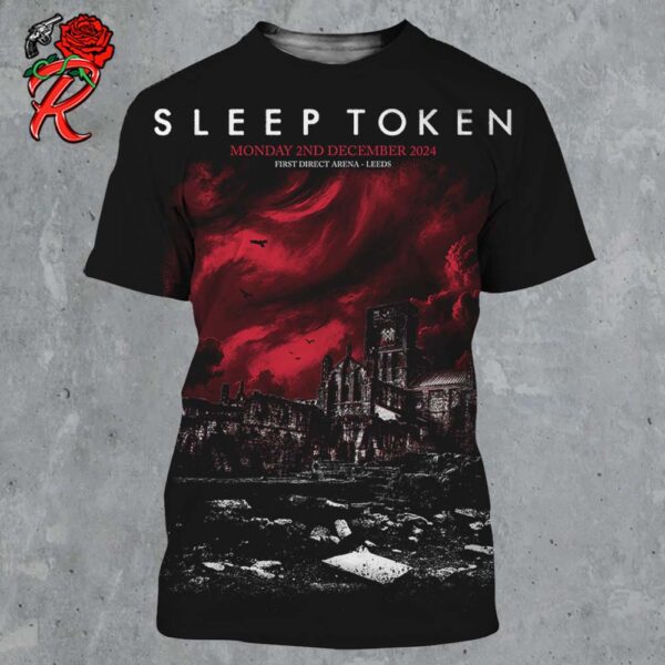 Sleep Token 2024 United Kingdom Tour Exclusive Poster For Leeds At First Direct Arena On 2 December 2024 All Over Print Shirt