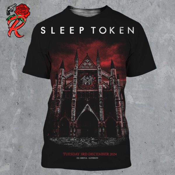 Sleep Token 2024 United Kingdom Tour Exclusive Poster For London At O2 Arena On 3 December 2024 All Over Print Shirt