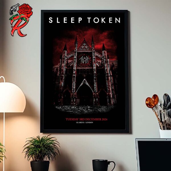 Sleep Token 2024 United Kingdom Tour Exclusive Poster For London At O2 Arena On 3 December 2024 Home Decor Poster Canvas