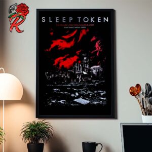 Sleep Token 2024 United Kingdom Tour Poster For Leeds At First Direct Arena On 2 December 2024 Home Decor Poster Canvas