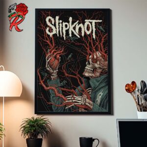 Slipknot Leeds UK 2024 Tour Poster At First Direct Arena On December 14 2024 Home Decor Poster Canvas