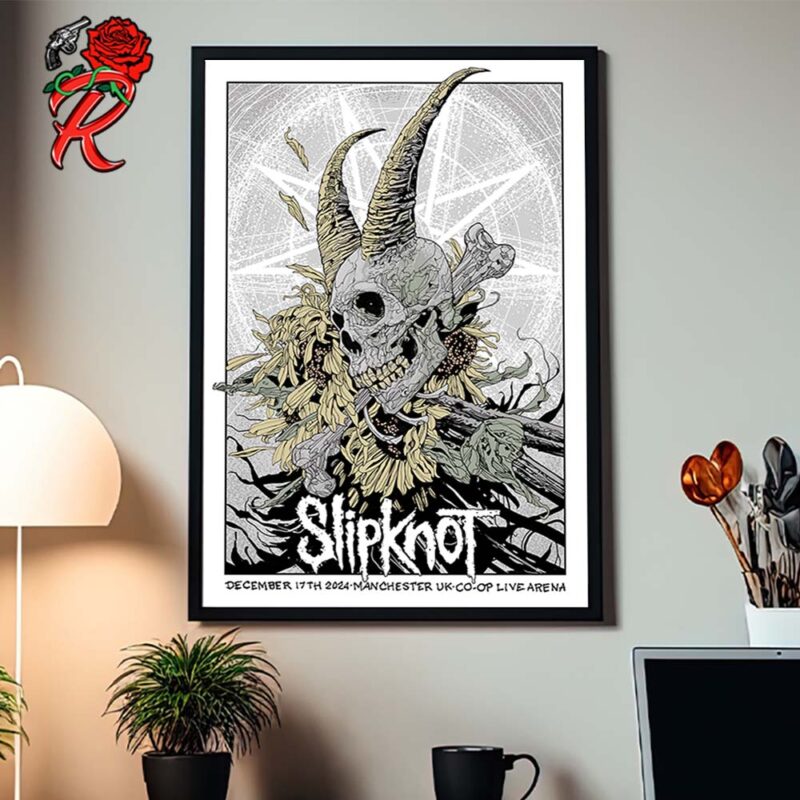 Slipknot Manchester UK 2024 Tour Poster Live At Co Op Live Arena On