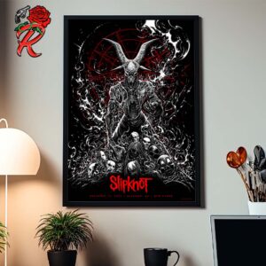 Slipknot Poster For Glasgow UK 2024 Tour At OVO Hydro On December 15 2024 Home Decor Poster Canvas