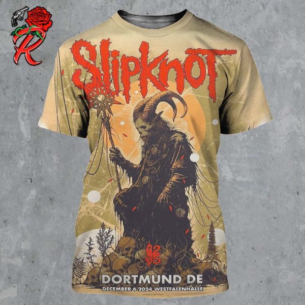 Slipknot Poster For Show In Dortmund Germany At Westfalenhalle On December 6 2024 All Over Print Shirt