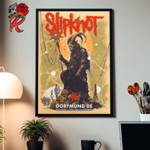 Slipknot Poster For Show In Dortmund Germany At Westfalenhalle On December 6 2024 Home Decor Poster Canvas