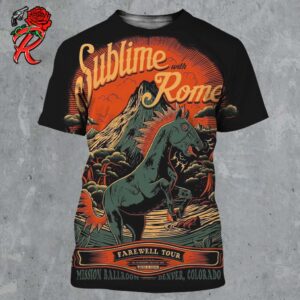 Sublime With Rome Farewell Tour Final US Tour Poster For Denver Colorado At Mission Ballroom On December 13 And 14 2024 Blucifer Horse Artwork All Over Print Shirt