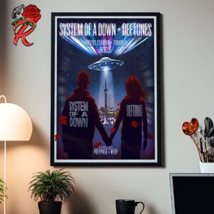 System Of A Down And Deftones Poster For Show In Toronto Canada At Rogers Stadium On September 3 2025 Home Decor Poster Canvas