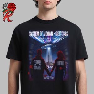 System Of A Down And Deftones Poster For Show In Toronto Canada At Rogers Stadium On September 3 2025 Unisex T-Shirt