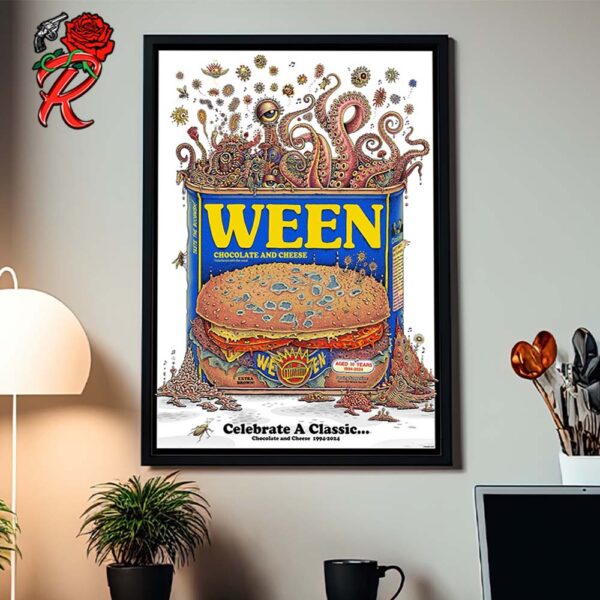 Ween Official 30th Anniversary For Album Chocolate And Cheese Home Decor Poster Canvas