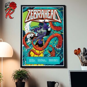 Zebrahead Ride Or Die Summer Tour 2025 Tour Date Schedule List Surfing Witch Vesus Kraken Artwork Home Decor Poster Canvas