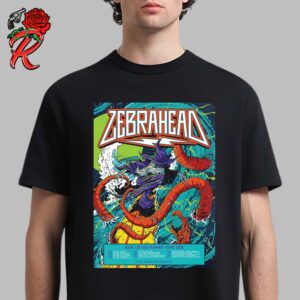 Zebrahead Ride Or Die Summer Tour 2025 Tour Date Schedule List Surfing Witch Vesus Kraken Artwork Unisex T-Shirt