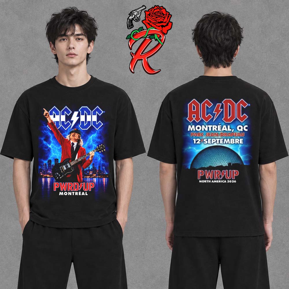 ACDC Montreal QC 2026 PRWD Up Event Tee At Parc Jean Drapeau On Spetember 12 2026 T Shirt ACDC Montreal QC 2026 PRWD Up Event Tee At Parc Jean Drapeau On Spetember 12 2026 T Shirt