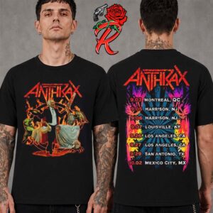 Anthrax North America 2026 Tour Merch Tee Cursum Perficio Fiery Two Sided Unisex T Shirt
