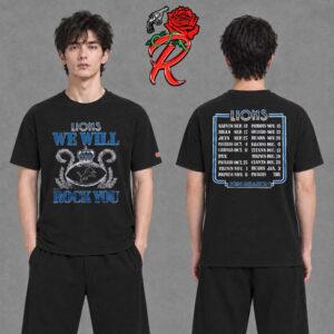 Detroit Lions Homage 2026 NFL Schedule Queen Two Sided T-Shirt