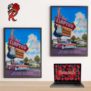 Eric Clapton Jimmie Vaughan US Tour 2026 Has Embarked On His 2026 7 City Poster Canvas