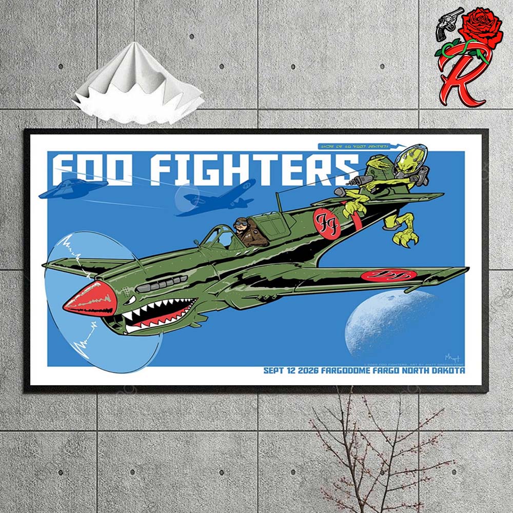 Foo Fighter Fargo North Dakota 2026 Event Poster At Fargodome On September 12 2026 Poster Canvas Foo Fighter Fargo North Dakota 2026 Event Poster At Fargodome On September 12 2026 Poster Canvas