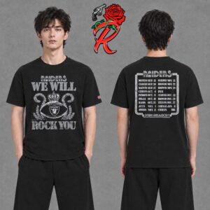 Las Vegas Raiders Homage 2026 NFL Schedule Queen Two Sided T-Shirt