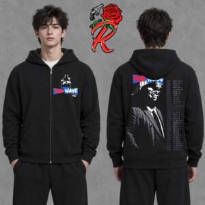 Rod Wave Dont Look Down Tour 2026 Rodfather Merch Two Sided Zip Up Hoodie Shirt