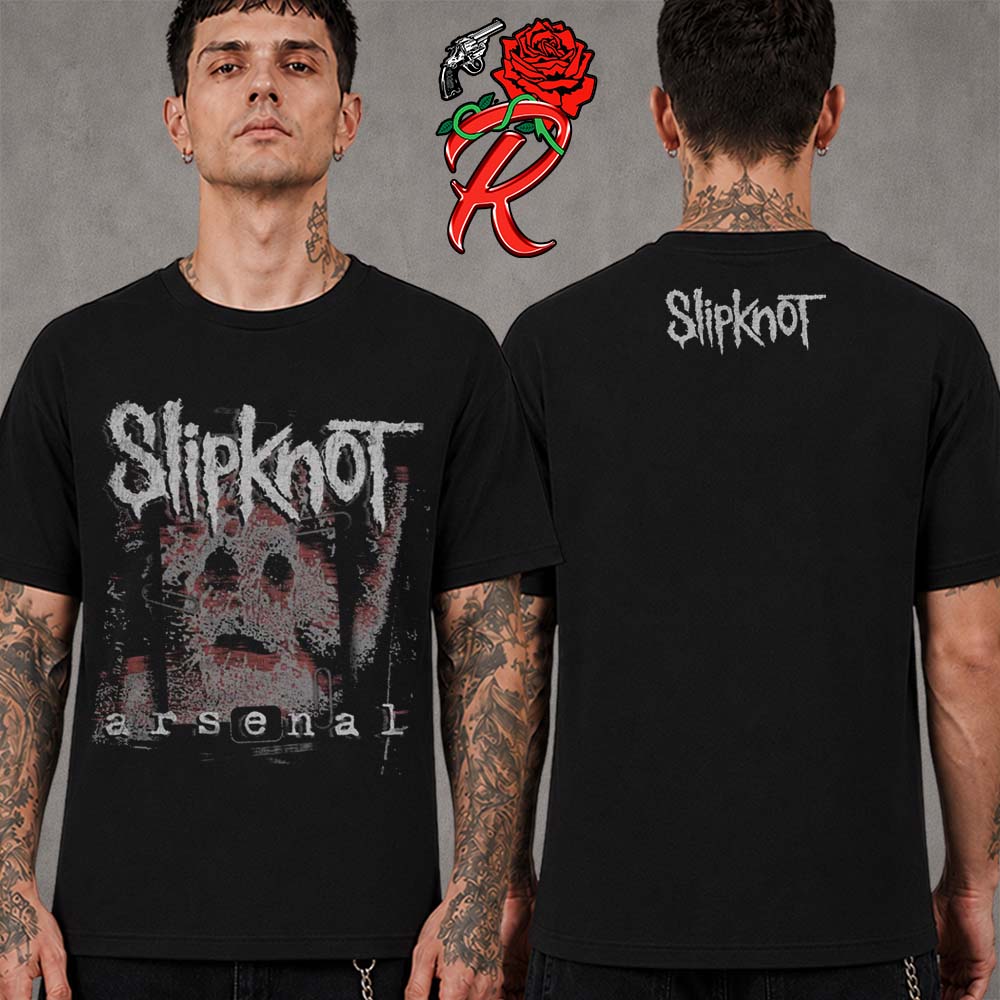 Slipknot Band Arsenal Vintage Black T-Shirt Slipknot Band Arsenal Vintage Black T-Shirt