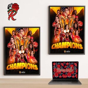 Team USA 2026 FIBA Women’s Basketball World Cup Champions Germany Gold Trophy Poster Canvas