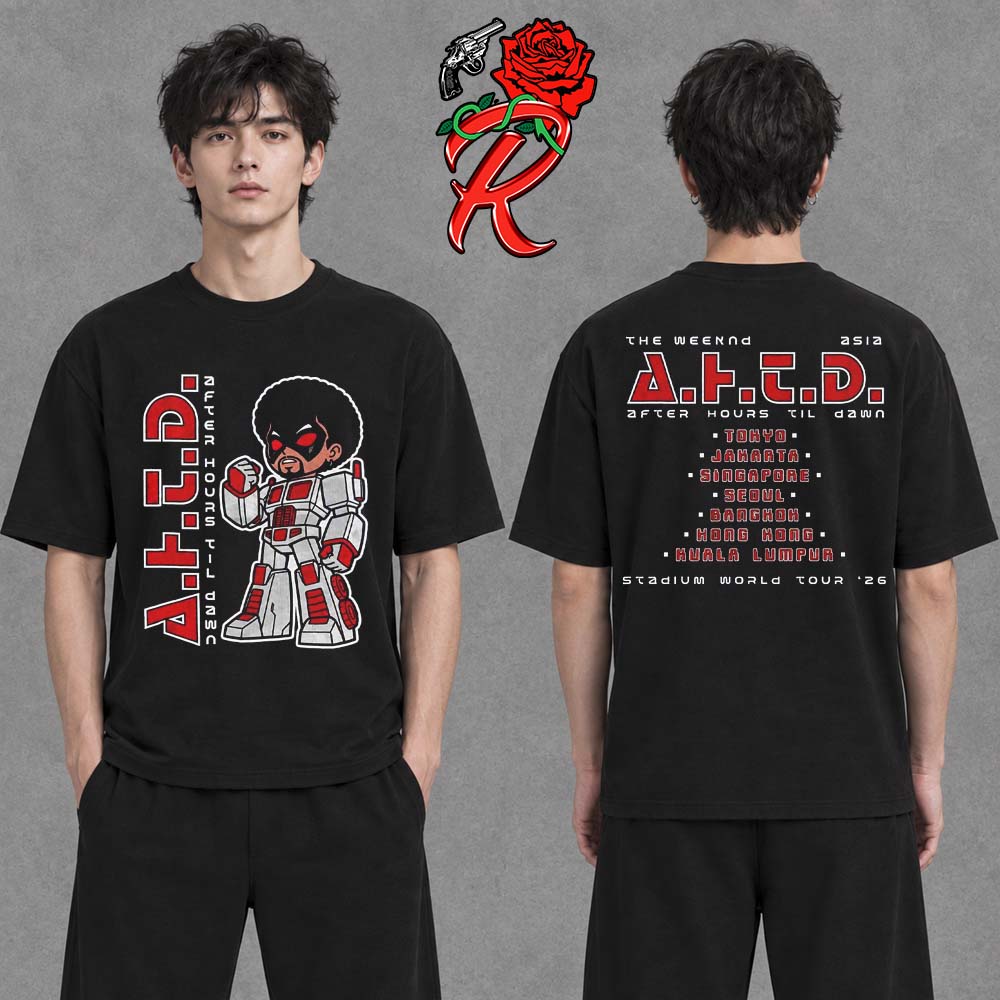 The Weeknd After Hours Til Dawn 2026 Tour Asia Merch Black T-Shirt The Weeknd After Hours Til Dawn 2026 Tour Asia Merch Black T-Shirt