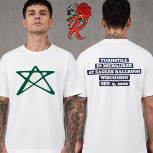 Turnstille Milwaukee 2026 Merch Tee At Eagles Ballroom Wisconsin On September 9 2026 Two Sided T-Shirt