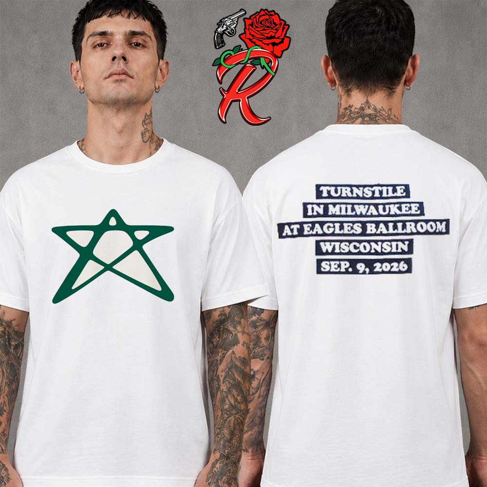 Turnstille Milwaukee 2026 Merch Tee At Eagles Ballroom Wisconsin On September 9 2026 Two Sided T-Shirt Turnstille Milwaukee 2026 Merch Tee At Eagles Ballroom Wisconsin On September 9 2026 Two Sided T-Shirt