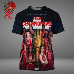USA Basketball FIBA Championship 2026 5th Straight Champions Infinity Gauntlet Thanos 3D Shirt